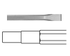 Burin plat emmanchement 6 pans 19mm - extr�mit� arrondie �17mm