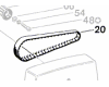 Courroie dent�e r�f.1 609 200 894 pour rabots BOSCH