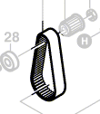 Courroies De Rechange Pour Aspirateur PBS 75 / PBS 75 E - Lot De 2, Caoutchouc Haute Qualité - 9