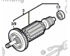 Induit pour meuleuse angulaire PWS 7-125 BOSCH