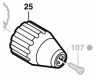 Mandrin � serrage rapide r�f. 2 608 572 164 BOSCH