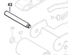 Axe réf. 3 603 004 501 pour ponceuse à bande BOSCH
