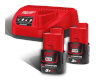 Set 2 batteries 12V + chargeur Milwaukee M12 NRG-302