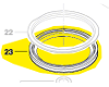 Bague de friction ponceuse exc. 7445 et 7455 Skil