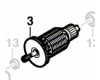 Induit pour scie à table GKG 24 V BOSCH