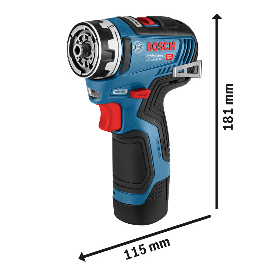 perceuse visseuse GSR 12V-35 FC solo + 4 mandrins + L-Boxx