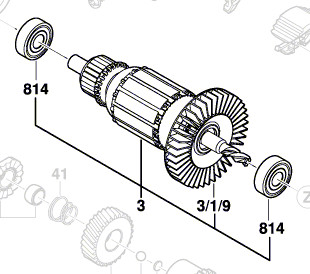 Pont Porte Palier Perceuse Psb500re Psb530re Psb570re Bosch 2609005549