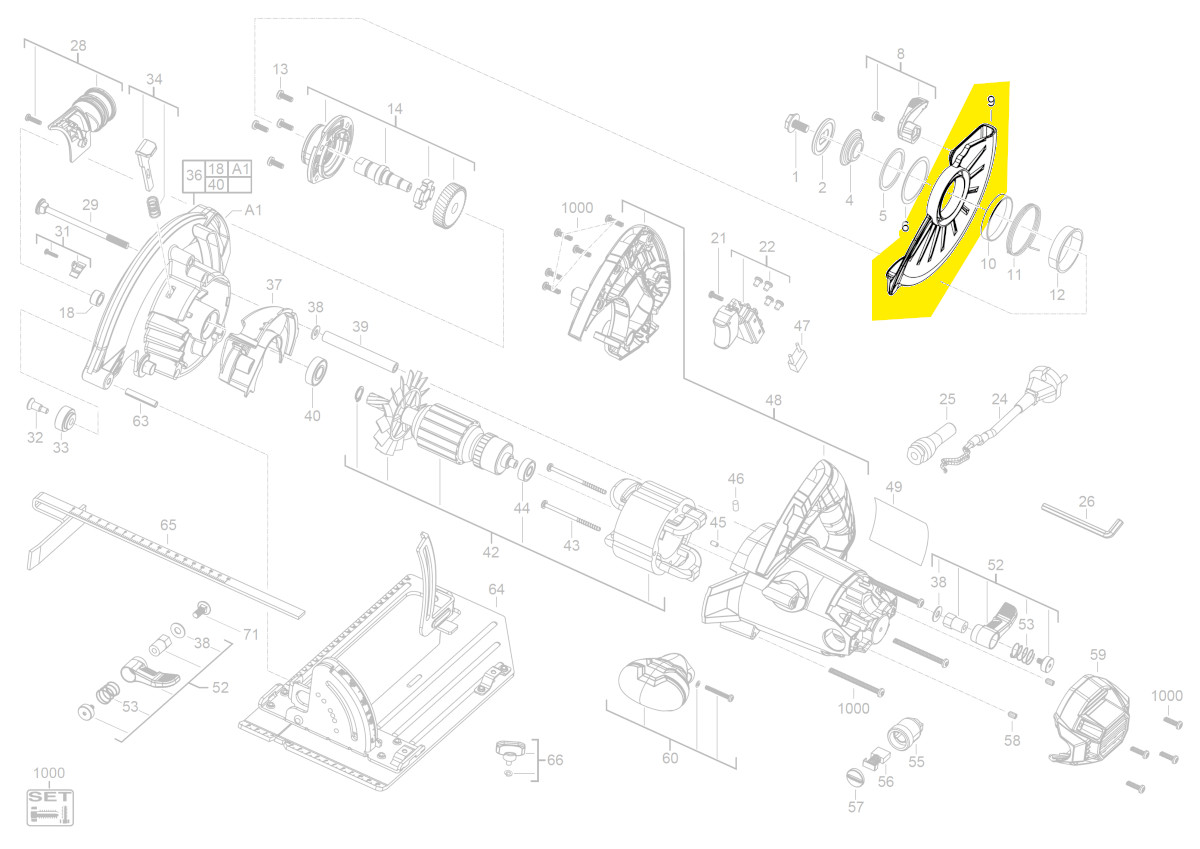 Protection De Lame De Scie à Onglet Pièce 15099018
