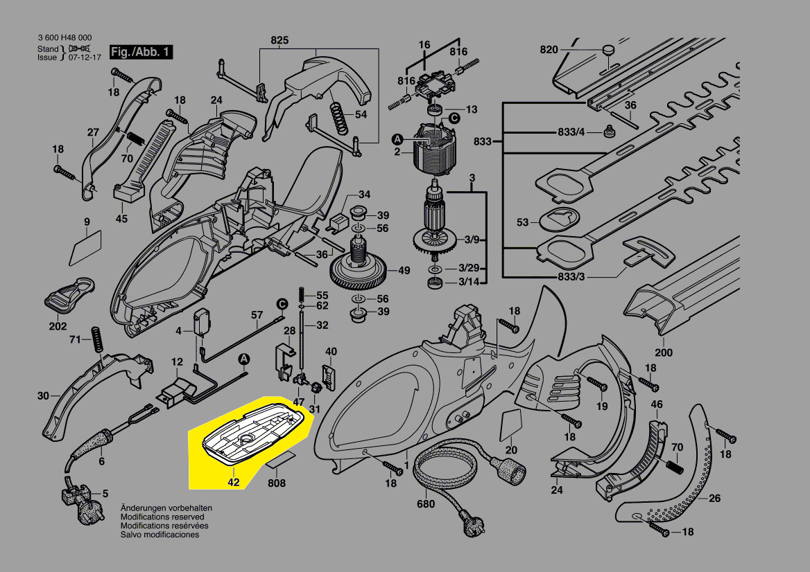 Couvercle Carter Ahs650-24St Ahs600-24St Bosch Pièce 2605808086