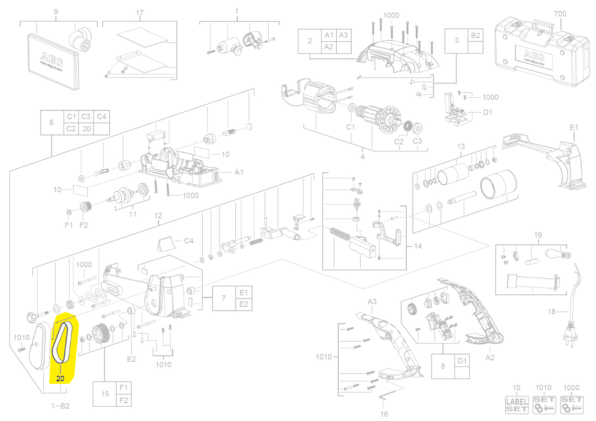 Courroie Ponceuse Bande Hbs1000e Aeg Piece Detachee 4931443317