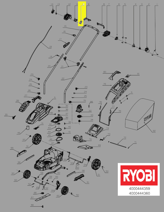 Ryobi rlm13e33s двигатель
