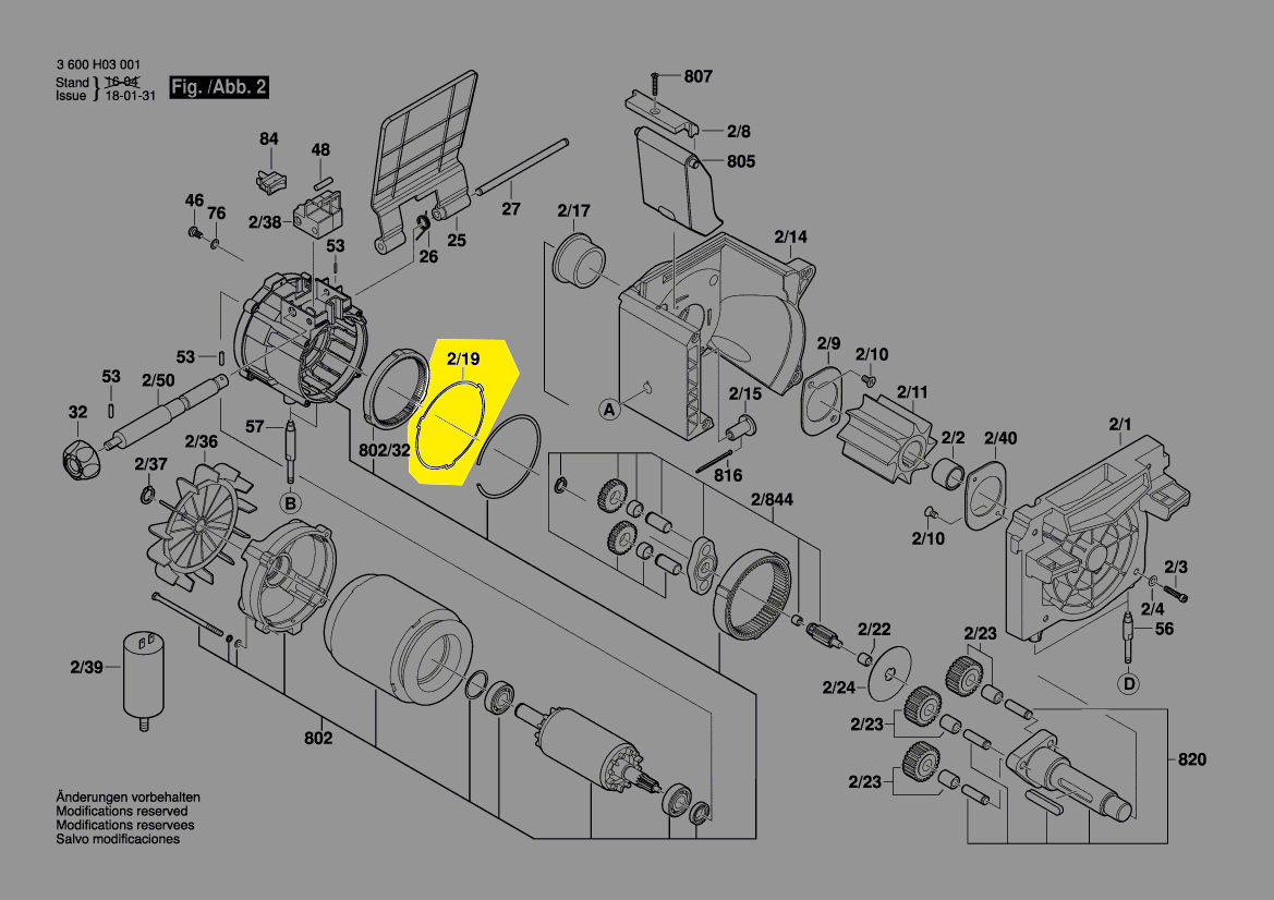 Pièces Détachées Broyeur Bosch Axt 22 D
