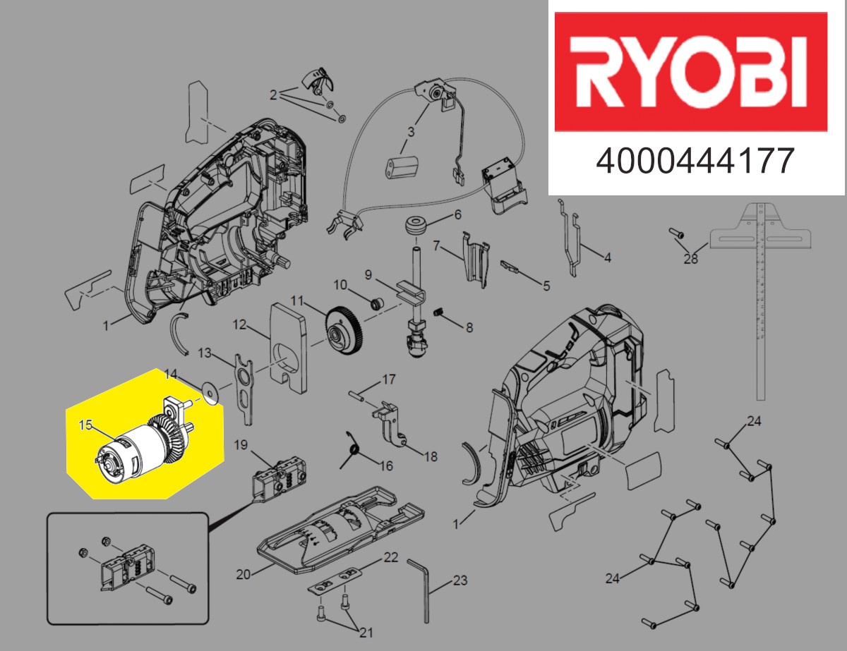 Remplacement du moteur d'une scie à ruban