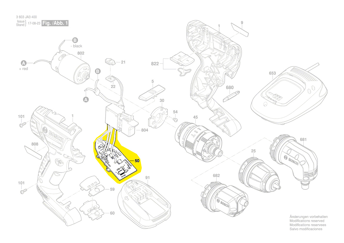 Platine réf. 1 600 A00 4BS Bosch