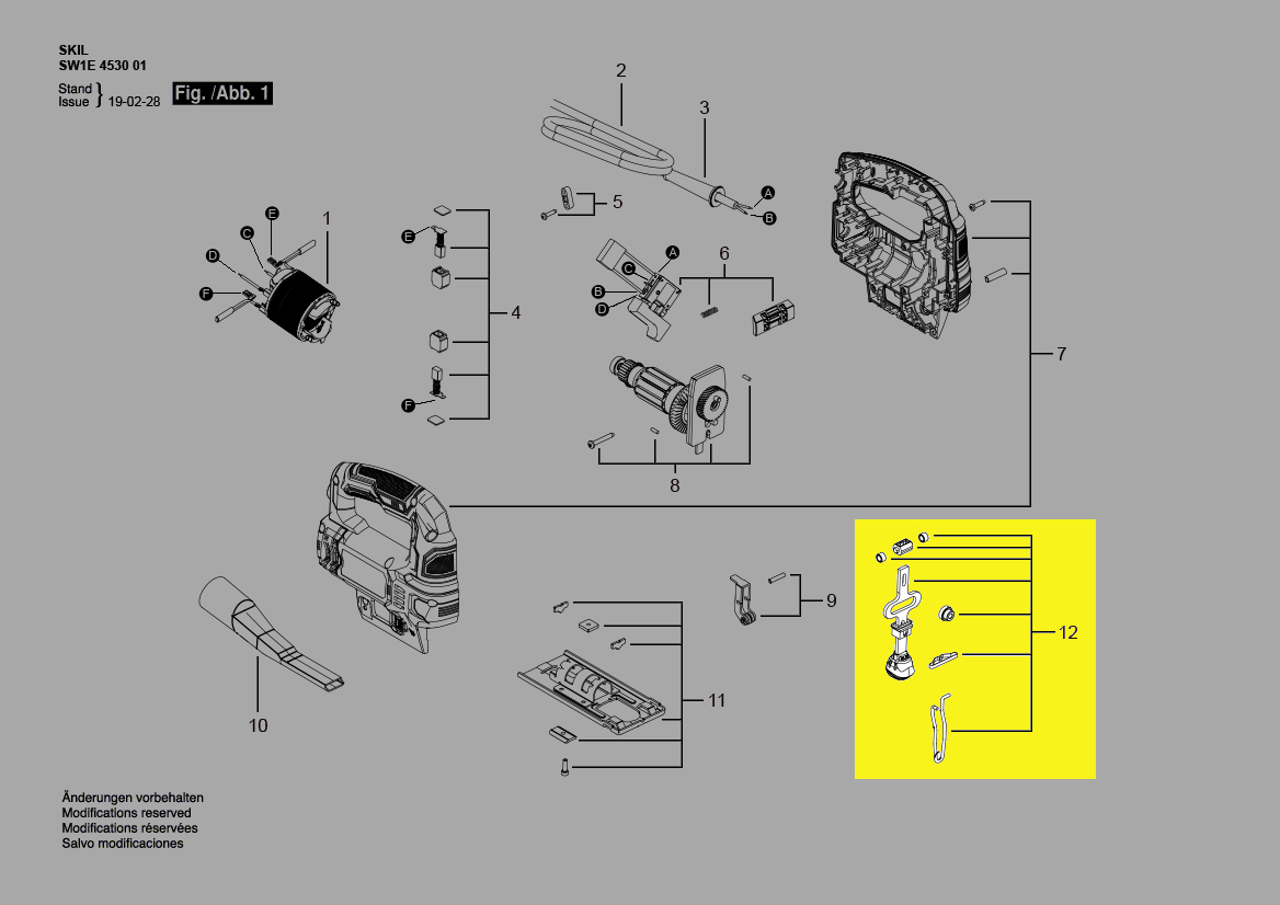 galet guide-lame réf. 2826663001 Skil