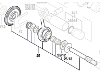 Arbre intermédiaire réf. 1 613 160 017 BOSCH