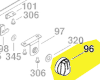 Bouton réglage inclinaison réf. 1 609 B00 284 Bosch