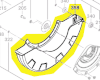 Capot de protection lame réf. 1 609 B04 872 BOSCH Capot de protection lame réf. 1 609 B04 872 BOSCH