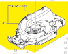 chassis tondeuse réf. F 016 L90 442 Bosch