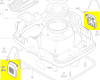 Clips de fermeture cuve aspirateur Bosch réf. 1 619 PB5 676