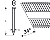 clous tête D 34° lisse pour GSN 90-34 DK BOSCH