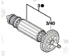 Induit BOSCH réf. 1 619 P05 210