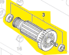 Induit / rotor réf. 2 610 395 460 Skil