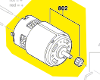 Moteur 14,4V réf. 2 609 006 398 Bosch