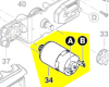 Moteur 18V réf. F 016 F05 203 Bosch