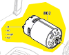 Moteur courant continu 10,8 V réf. 2 607 022 840 BOSCH