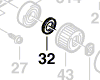 Rondelle de compensation 0,5mm réf. 2 600 100 621 BOSCH