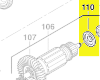 rondelle isolante rotor réf. 4931387434 AEG