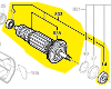 Induit BOSCH réf. 1 604 010 633