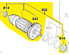 Induit BOSCH réf. 1 604 011 252 meuleuse d\'angle