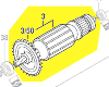 Induit BOSCH réf. 1 619 P13 611