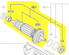 Induit / rotor réf. 1 607 000 V59 Bosch