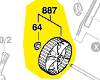 Roue réf. F 016 103 908 BOSCH