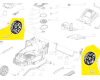 roue arrière réf. 5131037046 Ryobi