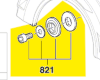 vis + flasques serrage lame réf. 2 610 Z04 993 Skil