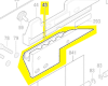 support gauche règle glissière réf. 1 609 B04 183 Bosch