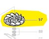 Ventilateur réf. F 016 L62 372 pour ALM 34 BOSCH