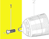 Vis fixation mandrin réf. 4931454087 AEG