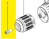 Vis fixation mandrin réf. 4931453214 Milwaukee