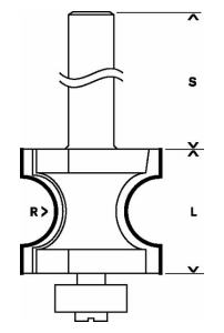 fraise à moulurer tranchant double