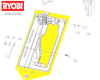 plaque de base réf. 5131041214 Ryobi
