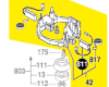 Couronne porte balais réf. 1 614 336 046 BOSCH