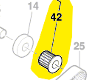 Poulie réf. 1 619 X08 472 rabot Bosch