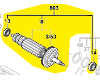 Induit BOSCH réf. 1 604 010 623 pour GWS 7-115