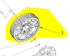 roue arrière tondeuse à gazon réf. 5131042803 Ryobi