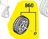 Roue avant tondeuse Bosch réf. F 016 103 663